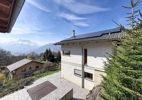 Villa d&rsquo;architecte avec spectaculaire vue panoramique sur la plaine et les Dents-du-Midi