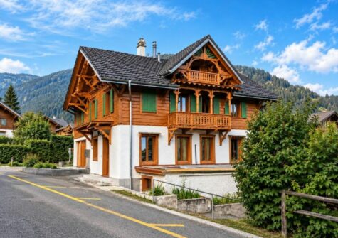 Maison individuelle de standing avec 2 appartements à vendre à Corbeyrier, à 15 min d&rsquo;Aigle