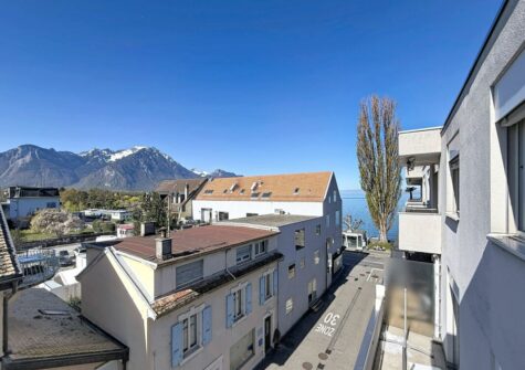 Bel et spacieux appartement de 3.5 pces avec magnifique vue sur les Dents-du-Midi et un bout du lac.