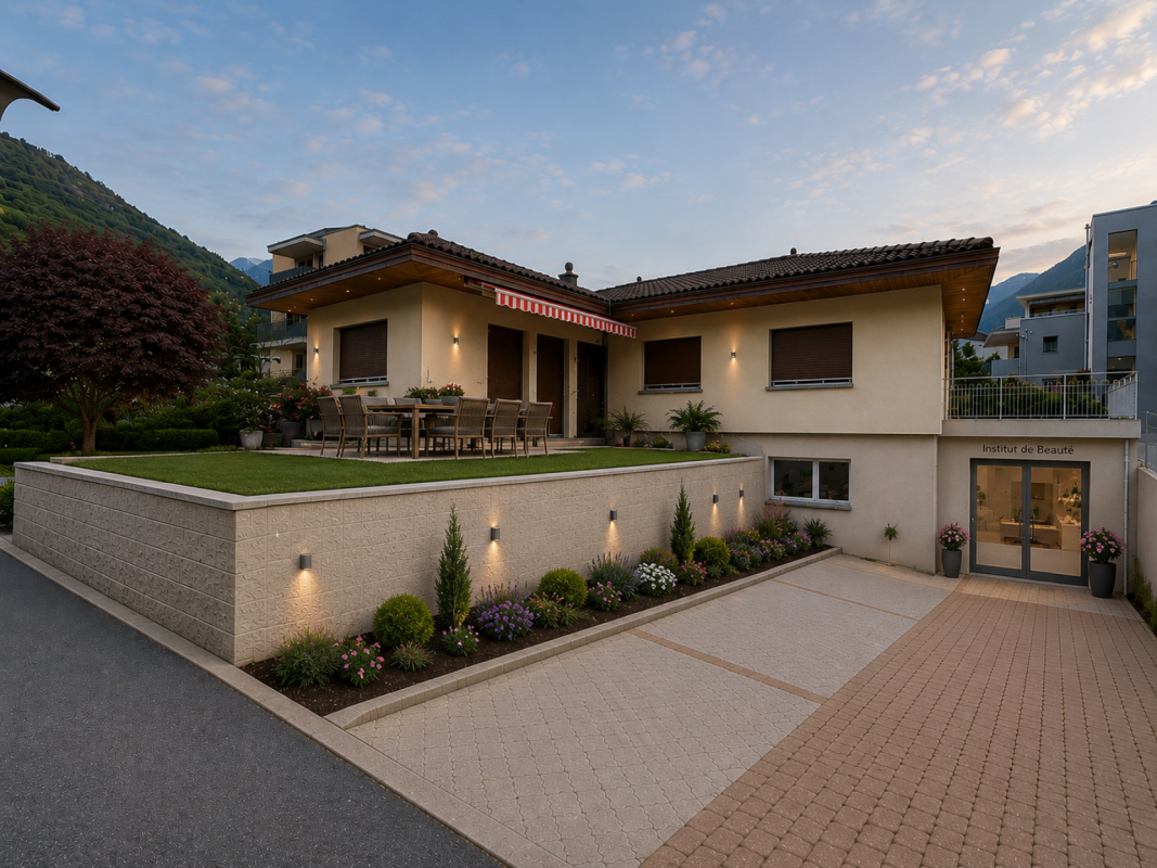 Maison individuelle avec possibilité d’activité indépendante et grande terrasse